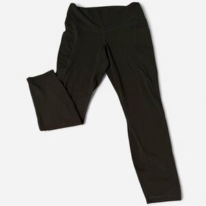 High Rise Ankle Leggings with Side Pockets, Size L